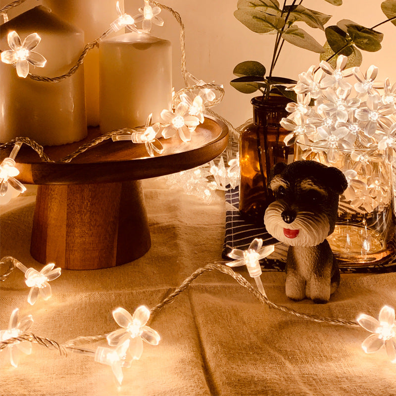 Sakura Small Colored Lights Flashing Light String Light Starry Room Bedroom Camping